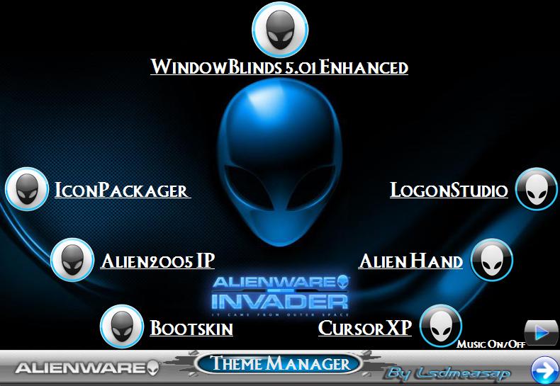 Alienware Invader theme manager splash screen