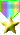 A simple gold star award icon