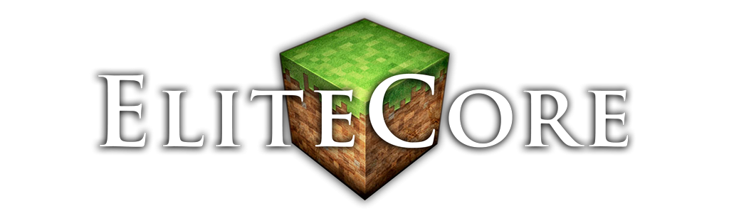 EliteCore Minecraft plugin logo with grass block