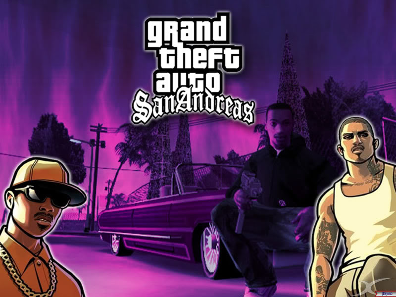 Classic GTA San Andreas game art and logo