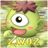 Quirky green monster avatar with a single eye