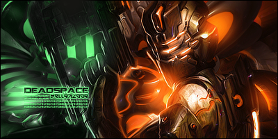Deadspace-themed GFX art with glowing armored figure