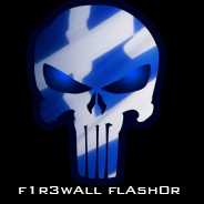 Punisher skull GFX with Greek flag, F1R3WALL FLASH0R sig