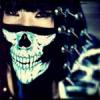 Skull mask avatar with chain accents, dark aesthetic