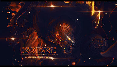 Fiery creature GFX signature marking week 21