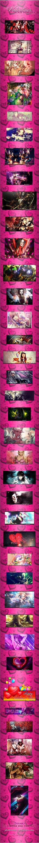 Valentine's Secret Admirer GFX contest compilation collage
