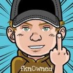 Classic cartoon avatar rocking the fkn0wned tag
