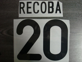 Recoba's number 20 jersey nameplate