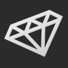 Simple geometric diamond icon in classic forum avatar style