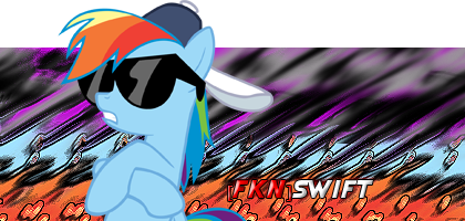 Rainbow Dash GFX signature with fkn0wned SWIFT tag
