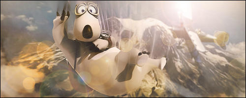 Animated dog falling through clouds - classic forum GFX art