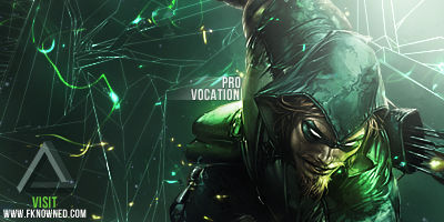Green-toned hero GFX signature with fkn0wned branding