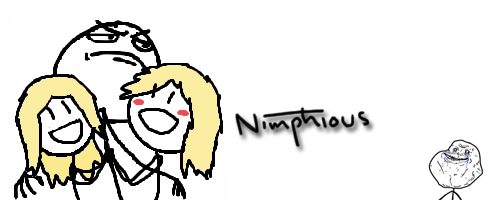 Rage-comic style doodle with derp faces and text