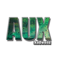 Grungy green AUX signature with fkn0wned crew tag