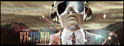 Pilot-goggles avatar art for 'The Filipino' signature