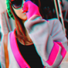 Neon-lit portrait from a bygone forum avatar collection