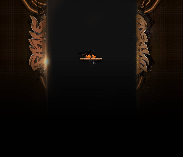 Gritty orange graffiti-style clan signature with fiery loading screen