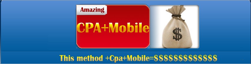 CPA marketing ad banner promising mobile money-making riches