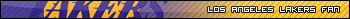 Lakers fan signature banner with purple gold design