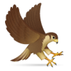 A soaring hawk avatar, wings spread wide
