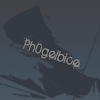 Moody blue-toned signature art with stylized text