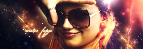 Glamour GFX signature with sunglasses and golden light effects