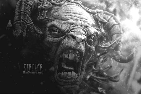 Menacing demon GFX signature from the forum days