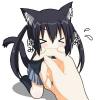 Anime cat-girl avatar reaching toward the viewer