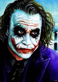 Painted Joker portrait art, classic forum avatar vibe
