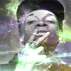 Smoky green-hued portrait edit, classic forum avatar style