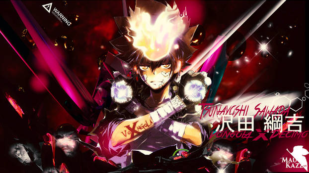 Fiery anime GFX signature with dramatic lighting effects
