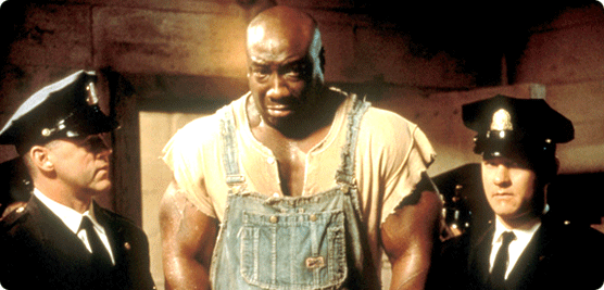 Movie still: Green Mile scene with guards