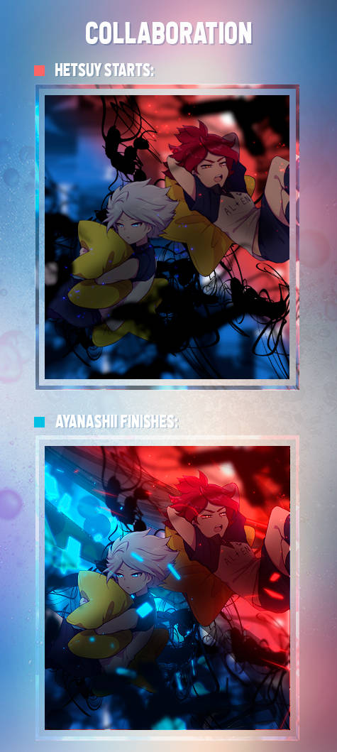 Anime collab GFX: two artists, one striking piece