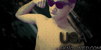 Flexing muscle GFX signature with USA tag