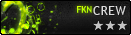 FKN Crew rank banner with glowing green star badge