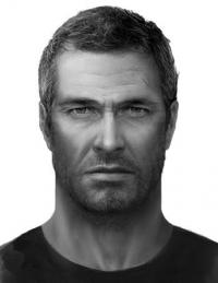 Grainy grayscale portrait, likely an old member avatar