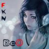 Moody headphone girl banner with FKN crew tag
