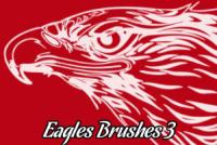 Fierce red and white eagle line-art design