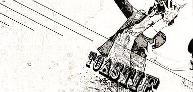 Retro sketch-style GFX with bold 'TOASTIE' signature art