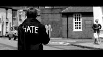 Walking away in a jacket that says it all