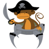 Pirate monkey avatar, ready to swashbuckle