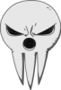 Creepy skull-ghost avatar, classic edgy forum profile pic