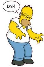 Classic Homer Simpson 'D'oh!' reaction meme