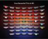 Retro tire showcase display, low-res car parts graphic