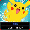 Pikachu avatar with a cheeky 'I don't hack' brag