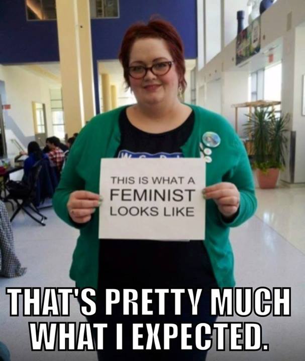 Classic feminist stereotype meme, forum humor throwback