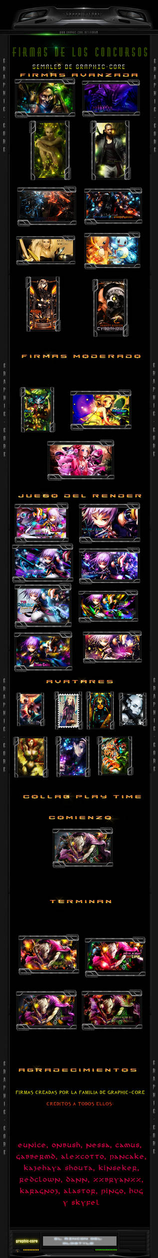 Graphic-Core contest gallery: banners, avatars, and render battles