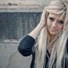 Blonde girl portrait, moody edit, forum avatar vibes