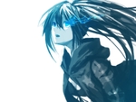 Blue-haired anime character GFX art, classic forum avatar style