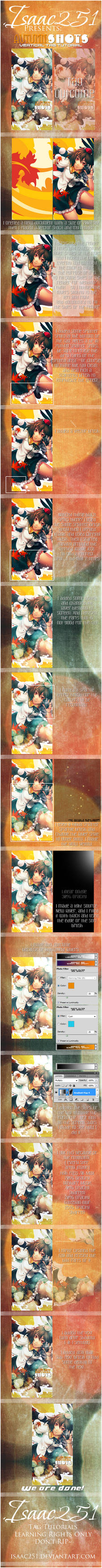 Anime-style tag GFX tutorial with autumn color effects